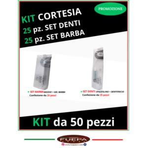 KIT cortesia Set denti-Barba da 50 pezzi