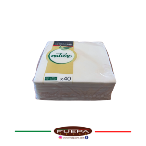TOVAGLIOLI DI CARTA EMBOSSING 38x38 BIANCHI